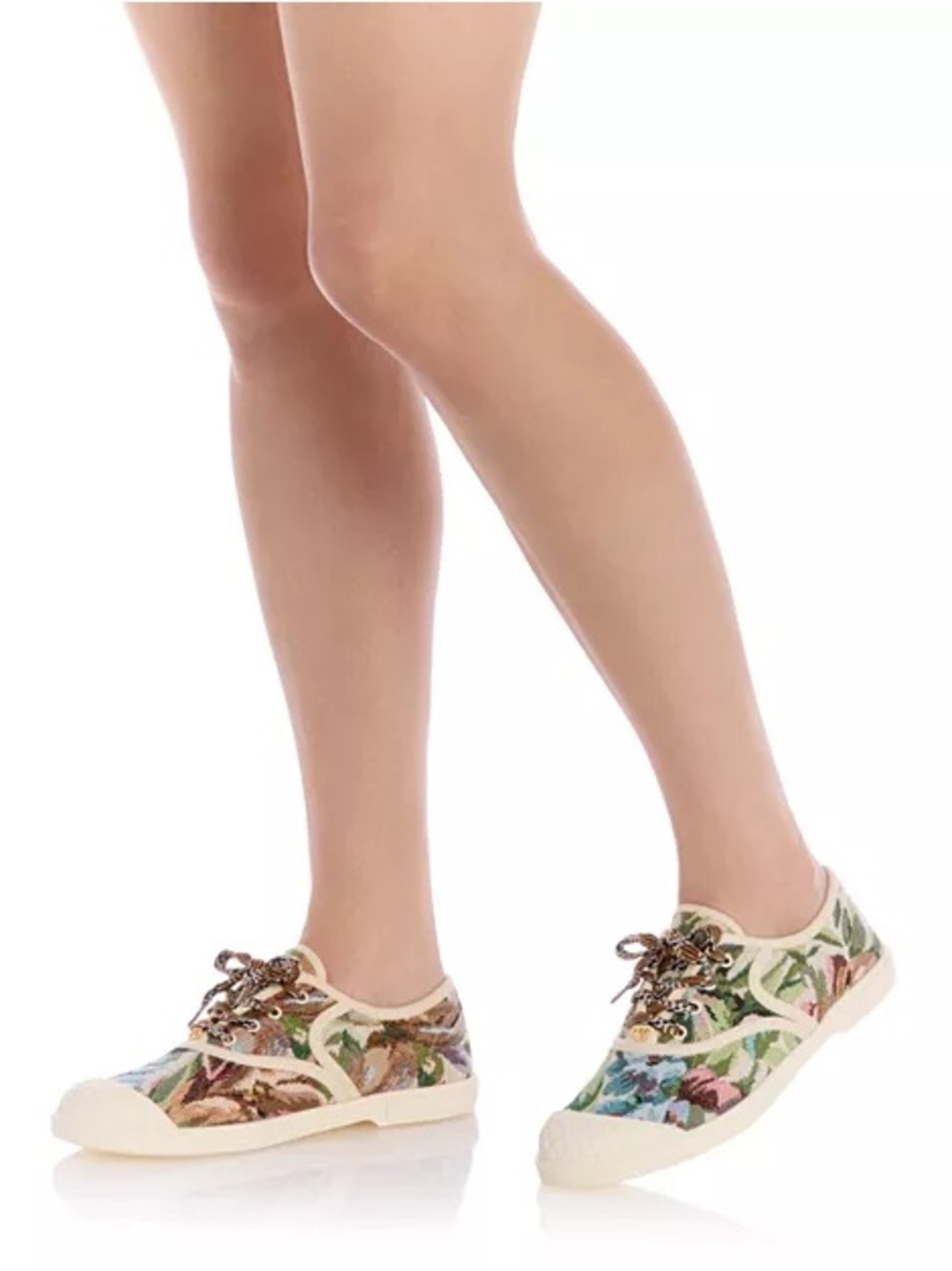 New Valentino Garavani Bay By Bay Low Top Sneakers Floral Jacquard Sz 38.5